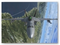 Boeing F/A-18E Superhornet dreht auf die Axalp ein  (FSX, VRS)